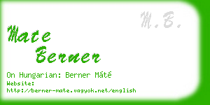 mate berner business card